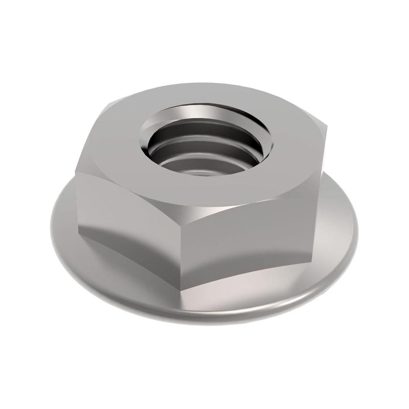 Mutter 1/4 Zoll UNC mit U-Scheibe aus Chromstahl A2